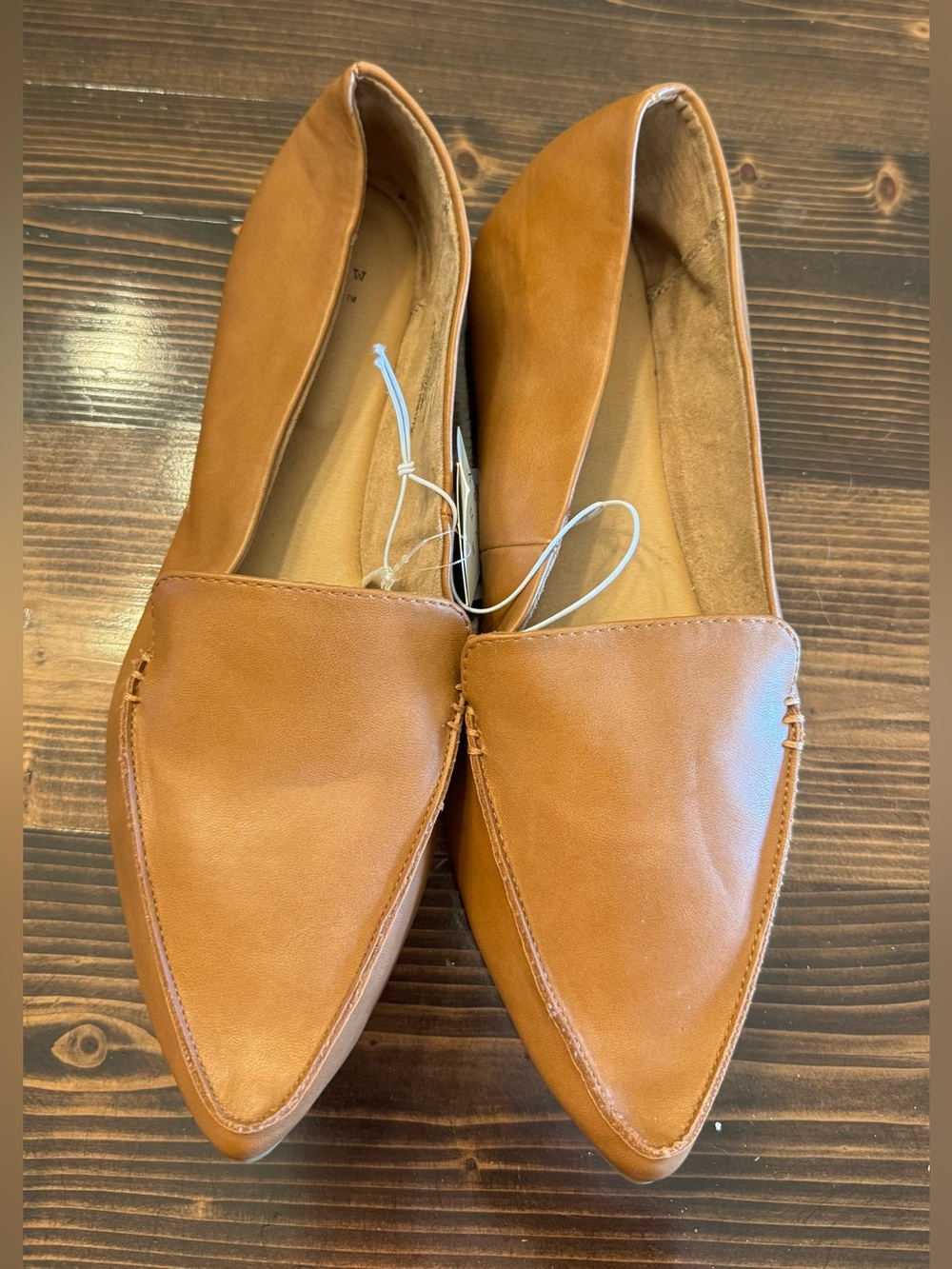 A New Day Women’s Tan Pointed-Toe Loafers Size 9.5 NWT